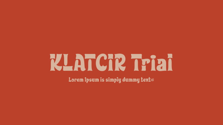 KLATCIR Trial Font