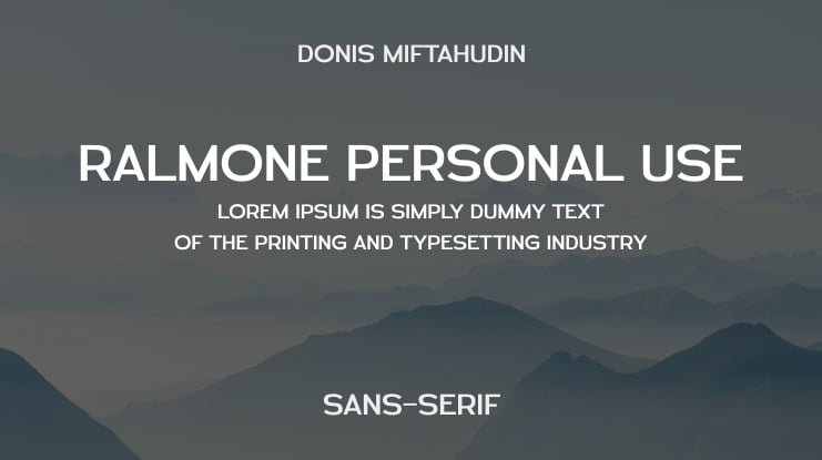 Ralmone Personal Use Font