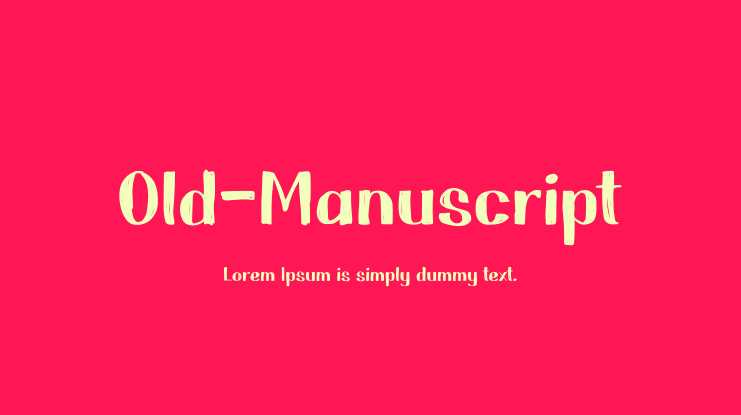Old-Manuscript Font