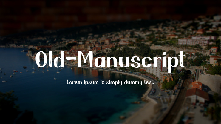 Old-Manuscript Font