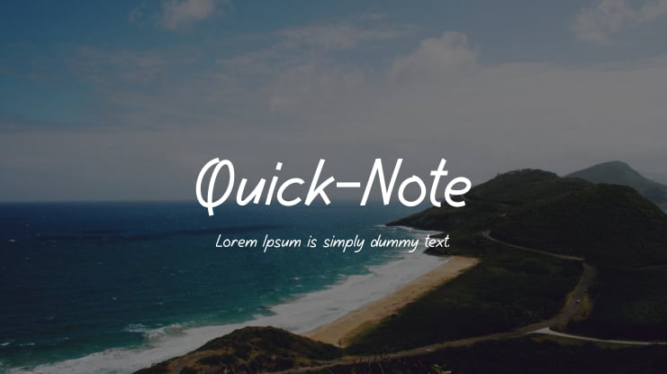 Quick-Note Font