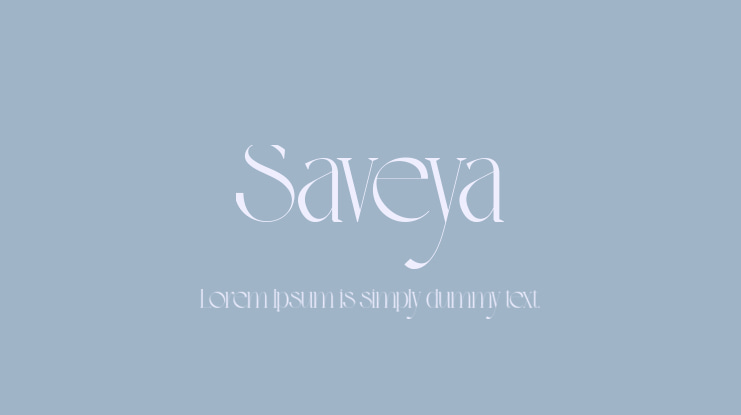 Saveya Font