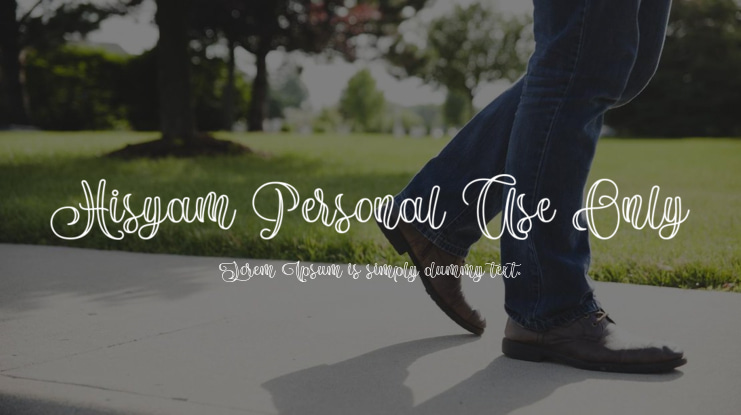 Hisyam Personal Use Only Font
