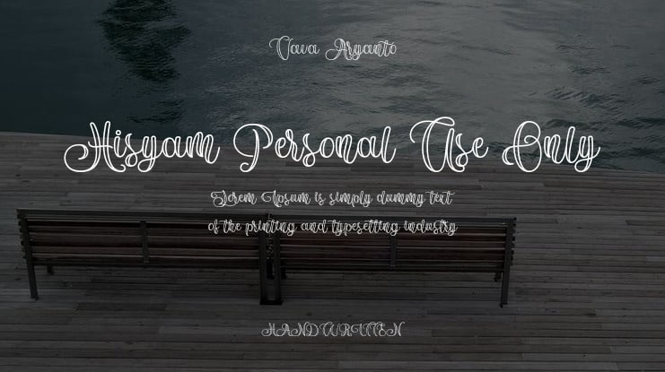 Hisyam Personal Use Only Font