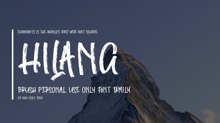 Hilang Brush Personal Use Only Font