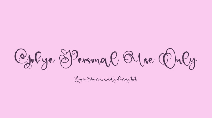 Gohye Personal Use Only Font