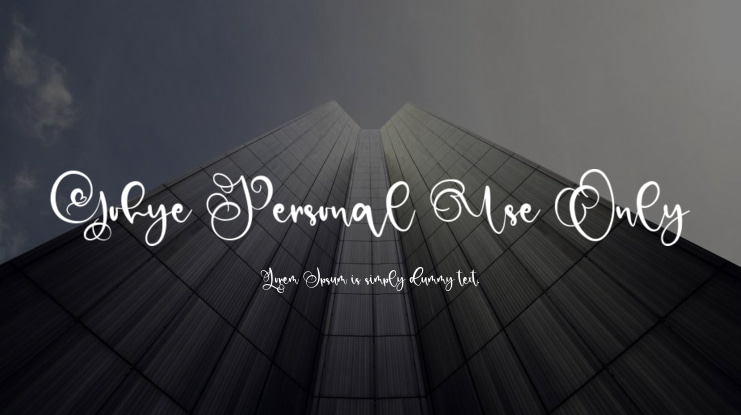 Gohye Personal Use Only Font