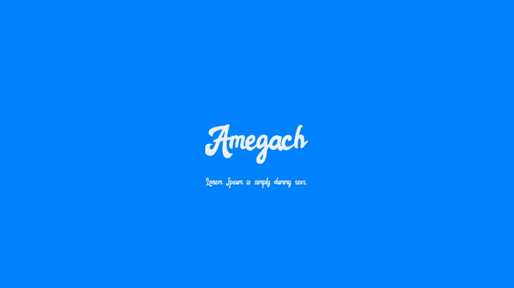 Amegach Font