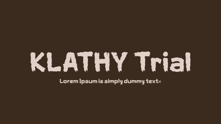 KLATHY Trial Font