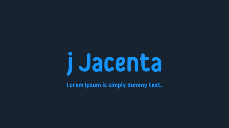 j Jacenta Font