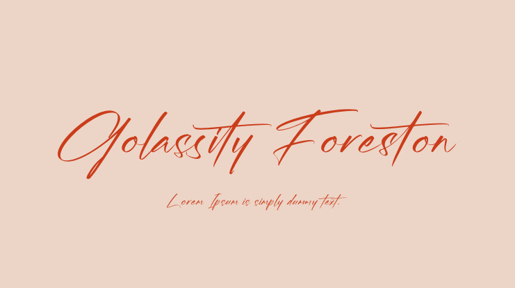 Golassity Foreston Font