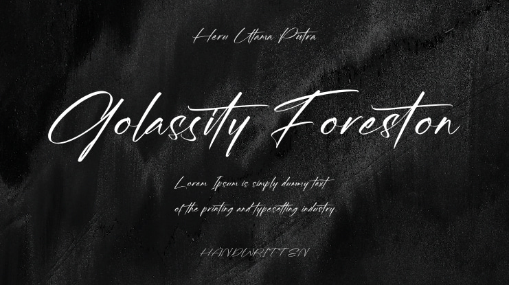 Golassity Foreston Font