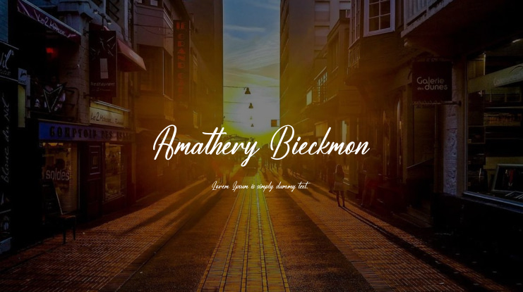 Amathery Bieckmon Font