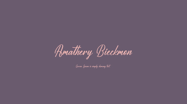 Amathery Bieckmon Font