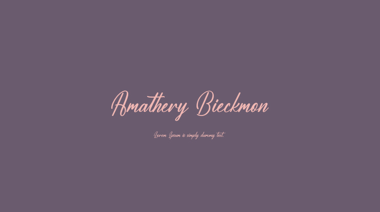 Amathery Bieckmon Font