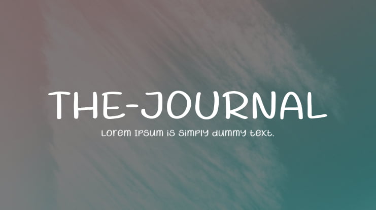 THE-JOURNAL Font