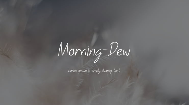Morning-Dew Font