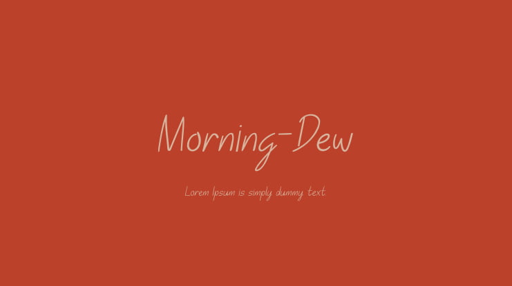 Morning-Dew Font