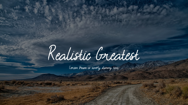 Realistic Greatest Font