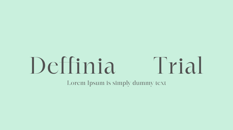 Deffinia - Trial Font