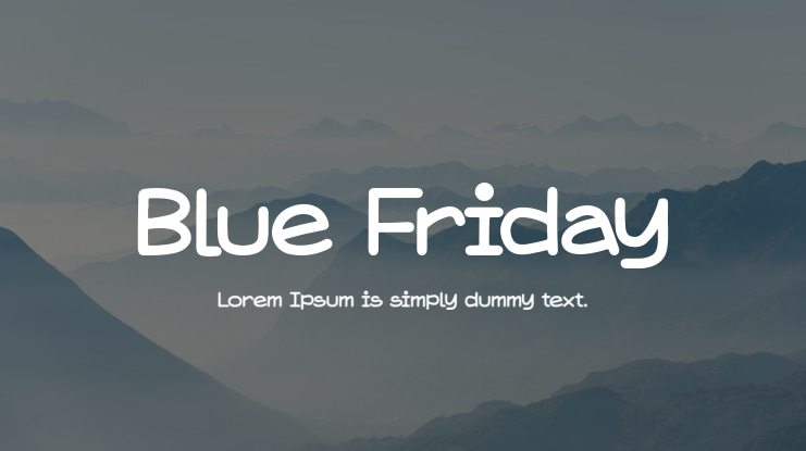 Blue Friday Font