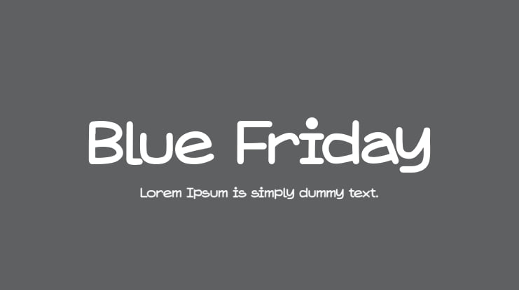 Blue Friday Font
