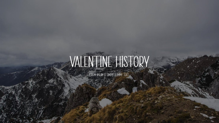 Valentine History Font