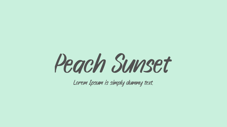 Peach Sunset Font