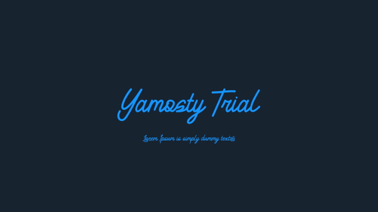 Yamosty Trial Font