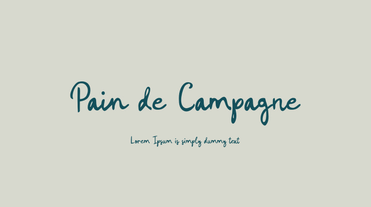 Pain de Campagne Font