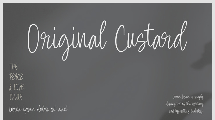 Original Custard Font