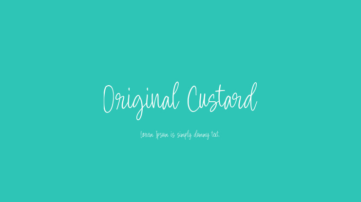 Original Custard Font