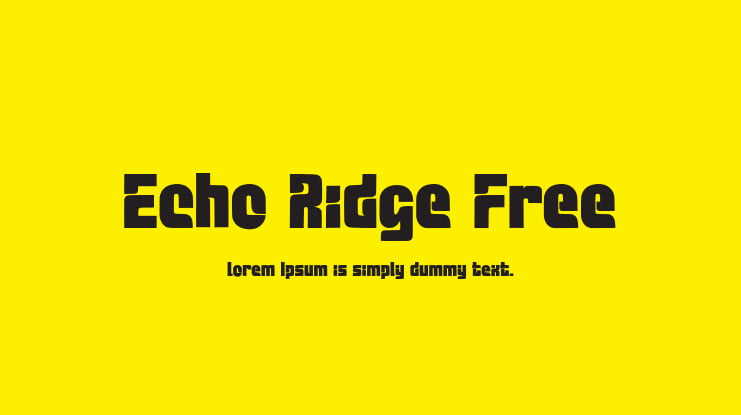 Echo Ridge Free Font