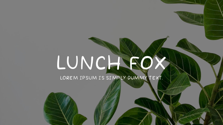 Lunch Fox Font