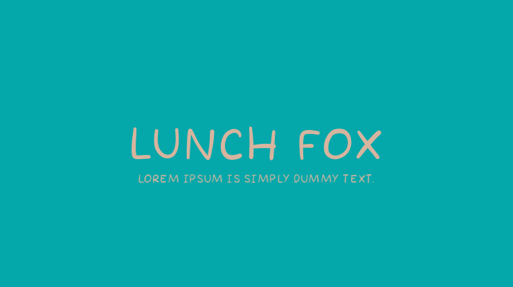 Lunch Fox Font