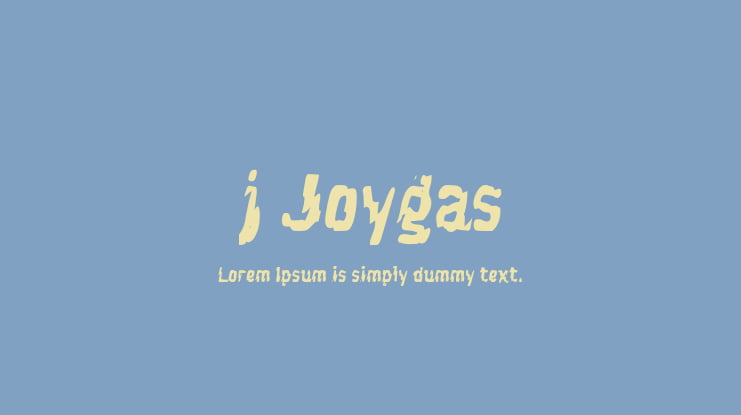 j Joygas Font