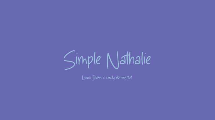 Simple Nathalie Font
