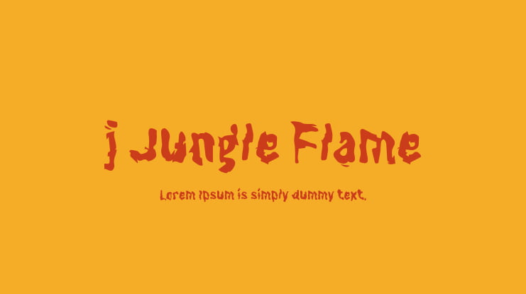 j Jungle Flame Font