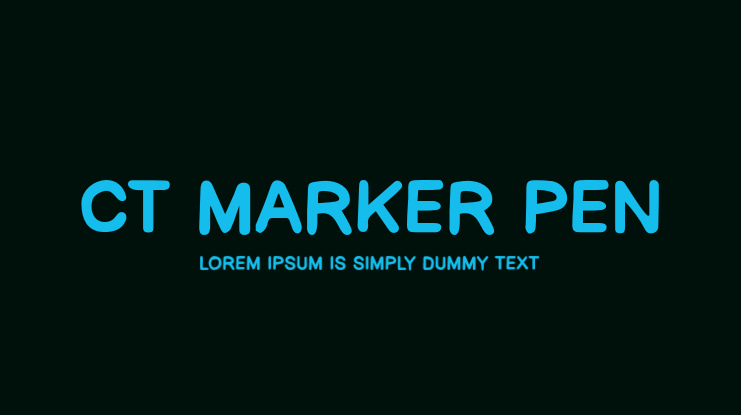 CT Marker Pen Font