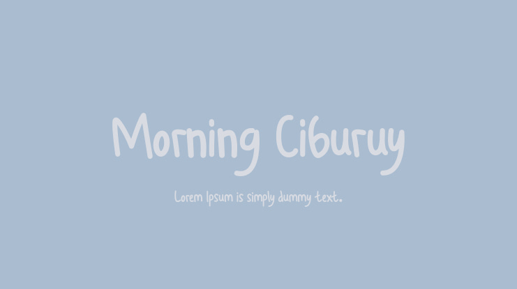 Morning Ciburuy Font