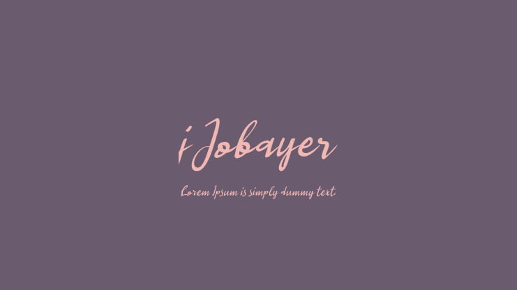 j Jobayer Font