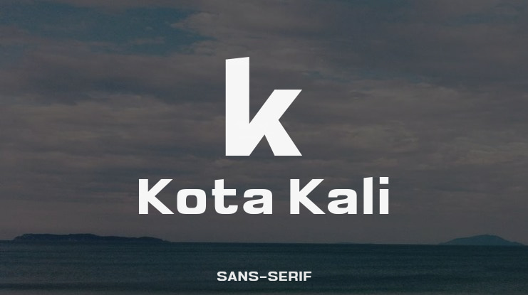 k Kota Kali Font