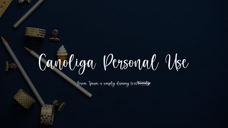 Canoliga Personal Use Font