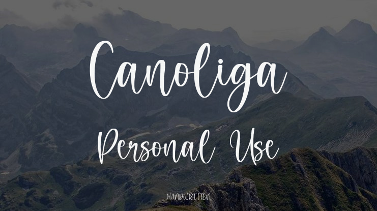 Canoliga Personal Use Font