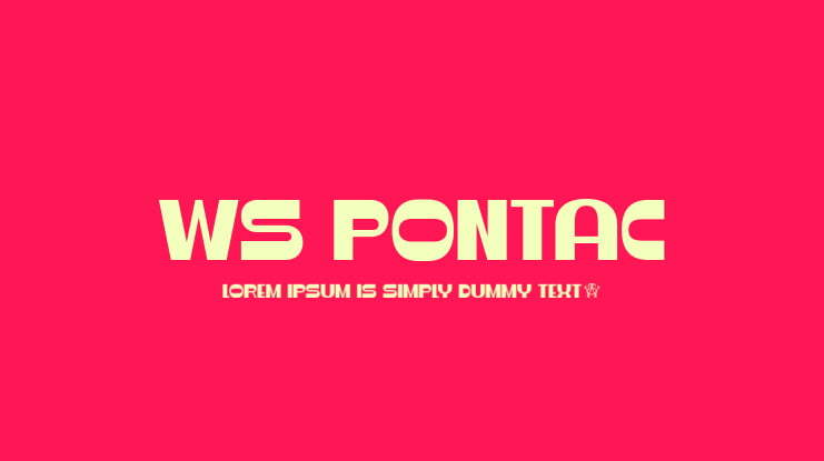 ws Pontac Font