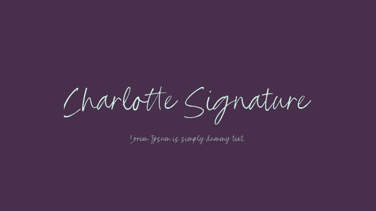 Charlotte Signature Font
