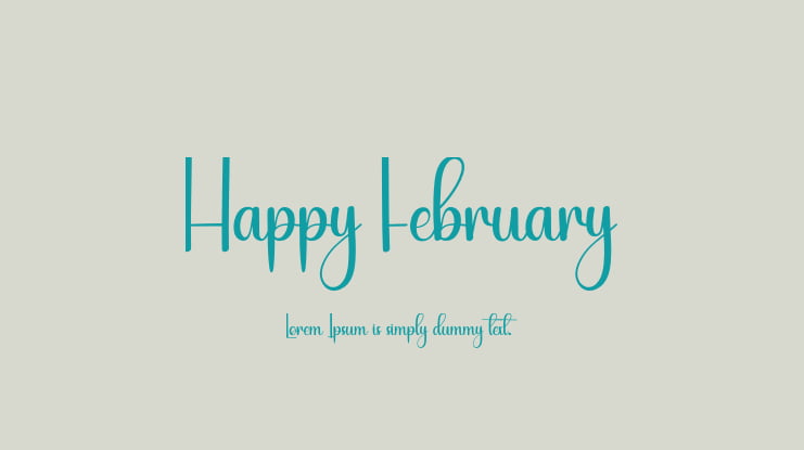 Happy February Font