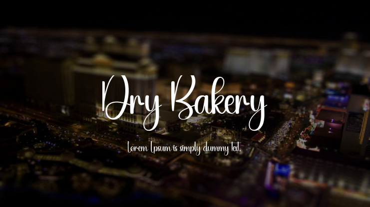 Dry Bakery Font