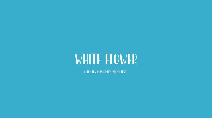 White Flower Font