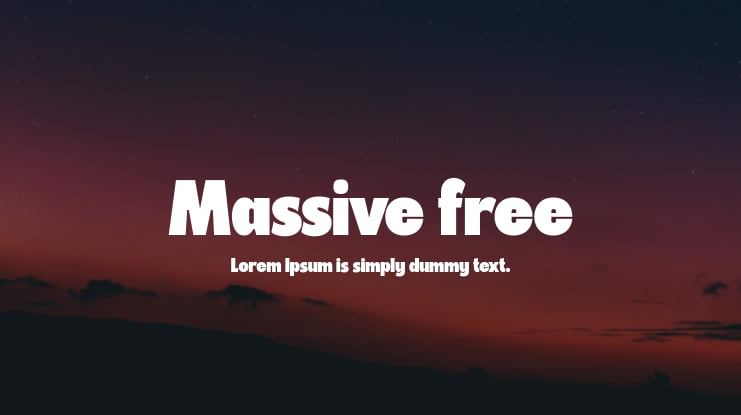 Massive free Font